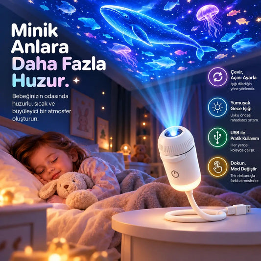 Bebek Projeksiyon Gece Lambası