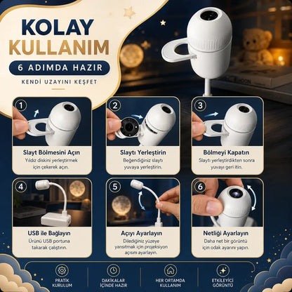 Bebek Projeksiyon Gece Lambası